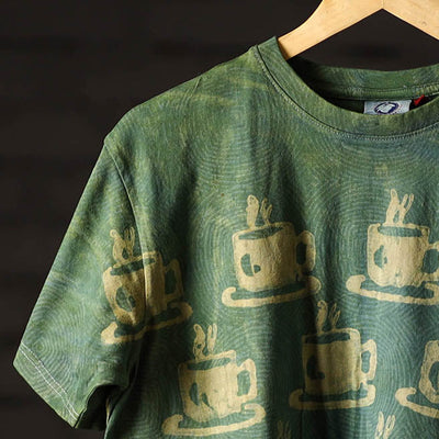 Bindaas Block Art Printed Cotton Unisex Round Neck T-shirt 26