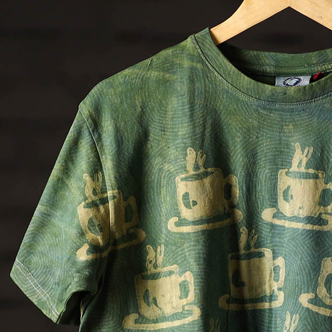 Bindaas Block Art Printed Cotton Unisex Round Neck T-shirt 26