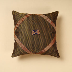 Brown - Khun Weave Cotton Cushion Cover (16 x 16 in)