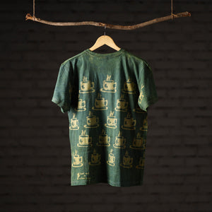Bindaas Block Art Printed Cotton Unisex Round Neck T-shirt 26