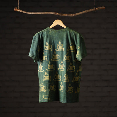 Bindaas Block Art Printed Cotton Unisex Round Neck T-shirt 26