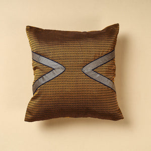 Brown - Khun Weave Cotton Cushion Cover (16 x 16 in)