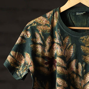 Bindaas Block Art Printed Cotton Unisex Round Neck T-shirt 17