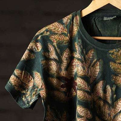 Bindaas Block Art Printed Cotton Unisex Round Neck T-shirt 17