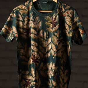 Bindaas Block Art Printed Cotton Unisex Round Neck T-shirt 17