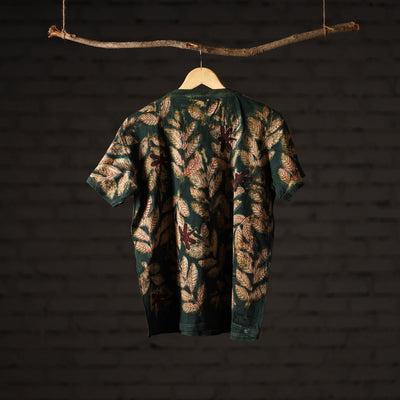 Bindaas Block Art Printed Cotton Unisex Round Neck T-shirt 17