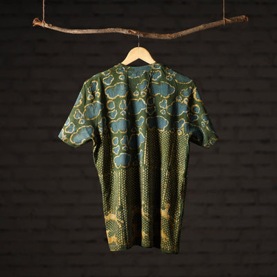 Bindaas Block Art Printed Cotton Unisex Round Neck T-shirt 28