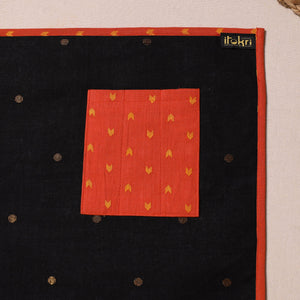 Black - Jacquard Cotton Table Mat With Pocket 03