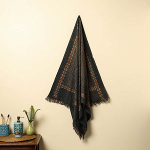 Black - Block Printed Handloom Cotton Akola Towel 23