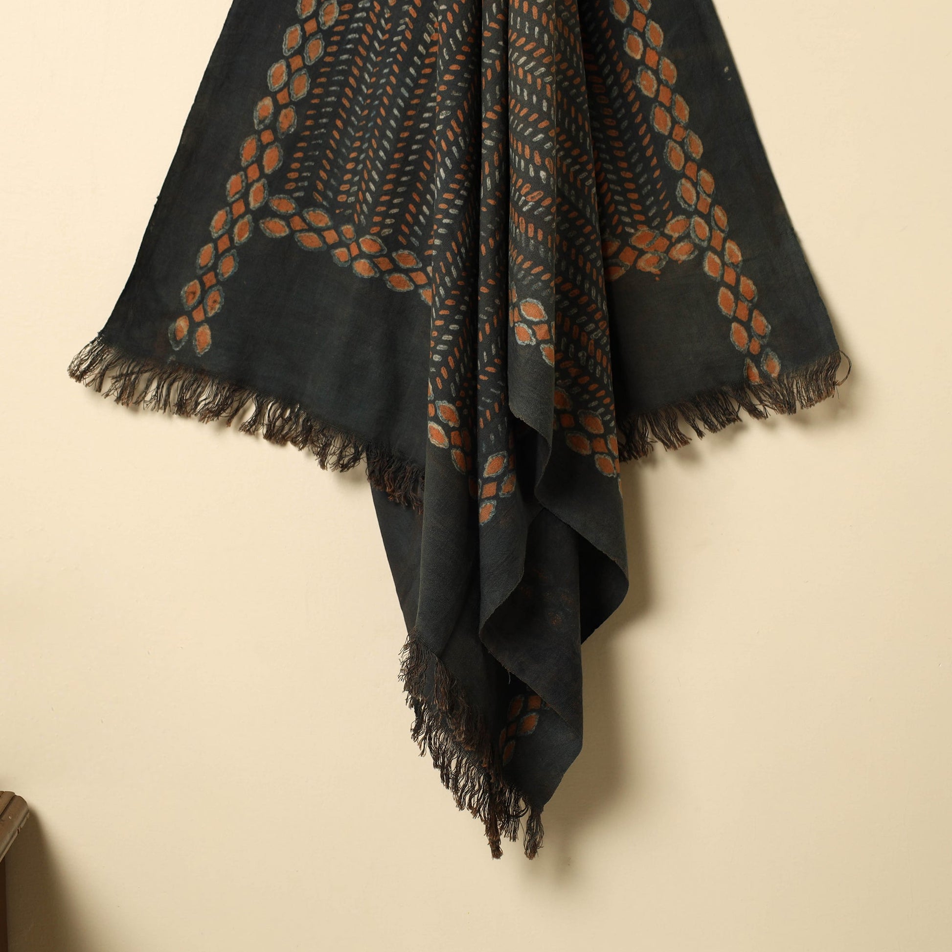 Black - Block Printed Handloom Cotton Akola Towel 23