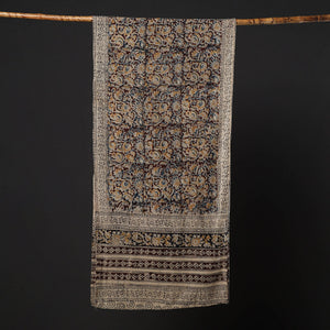 Brown - Block Printed Cotton Kalamkari Stole 31