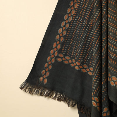 Black - Block Printed Handloom Cotton Akola Towel 23