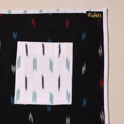 Black - Ikat Cotton Table Mat With Pocket 05