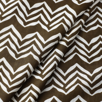 Brown - Floral Jaipur Print Cotton Fabric 20