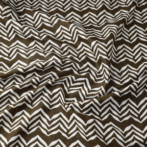 Brown - Floral Jaipur Print Cotton Fabric 20