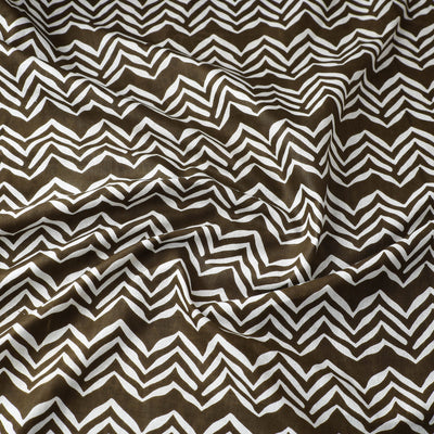 Brown - Floral Jaipur Print Cotton Fabric 20