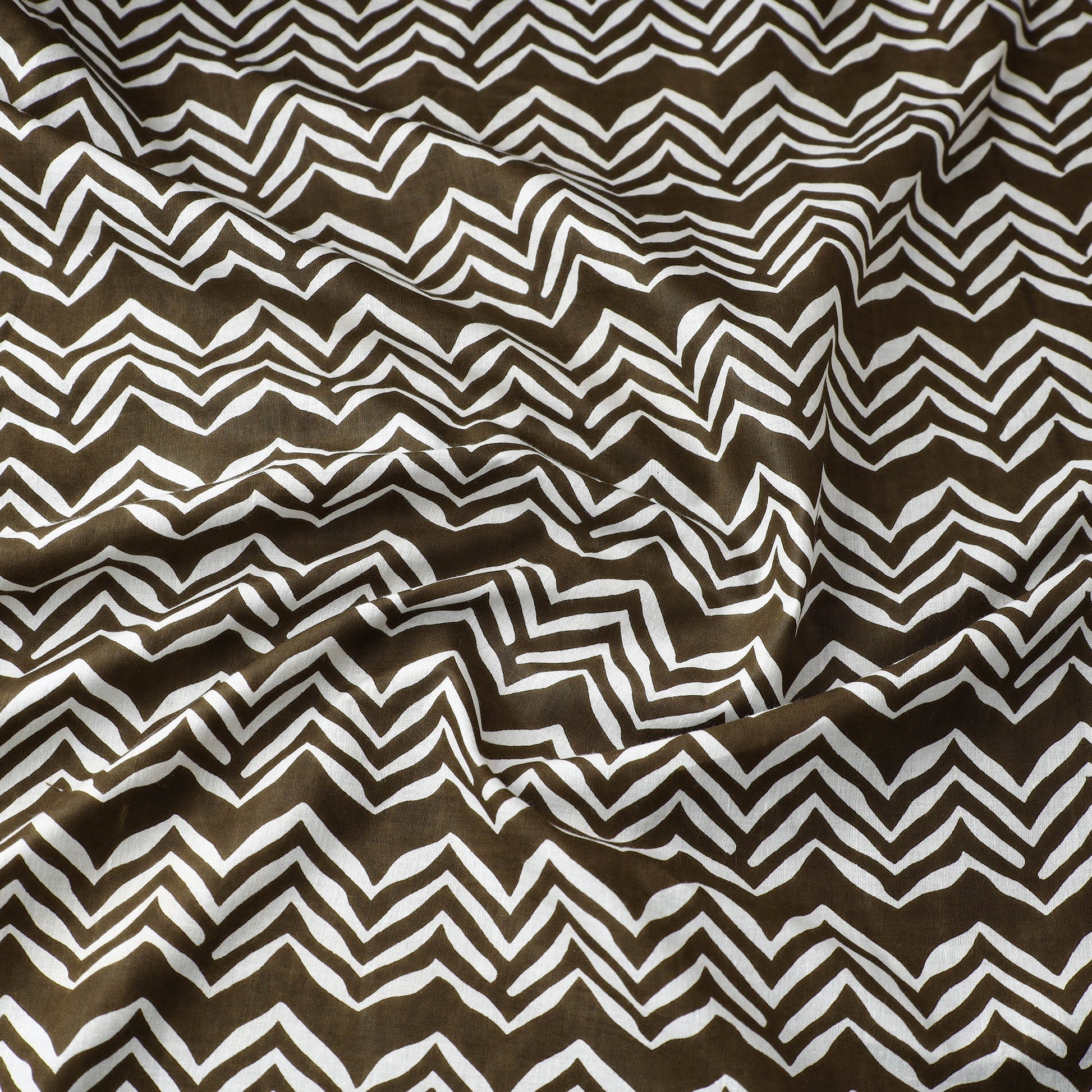 Brown - Floral Jaipur Print Cotton Fabric 20