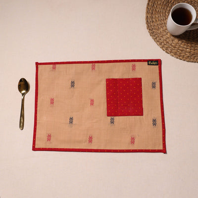 Beige - Jacquard Cotton Table Mat With Pocket 08