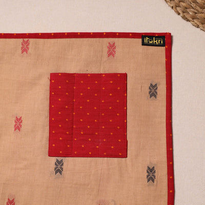 Beige - Jacquard Cotton Table Mat With Pocket 08