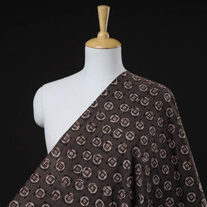 Brown - Pipad Block Printed Cotton Fabric