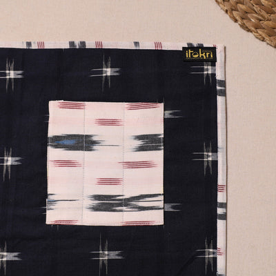 Black - Ikat Cotton Table Mat With Pocket 09