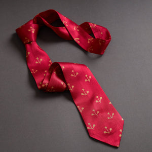 Block Printed Mashru Silk Handmade Necktie for Men