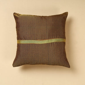 Brown - Khun Weave Cotton Cushion Cover (16 x 16 in)