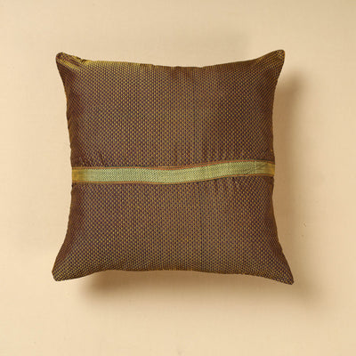 Brown - Khun Weave Cotton Cushion Cover (16 x 16 in)