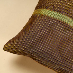 Brown - Khun Weave Cotton Cushion Cover (16 x 16 in)