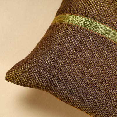 Brown - Khun Weave Cotton Cushion Cover (16 x 16 in)