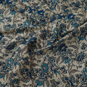 Blue - Cotton Kalamkari Print Fabric 18