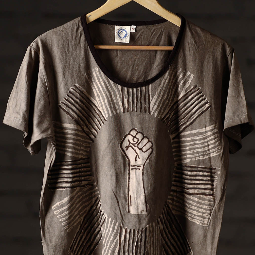 Bindaas Block Art Printed Cotton Women Round Neck T-shirt 52