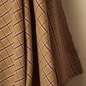 Brown - Honeycomb Handloom Cotton Bath Towel From Dehradun