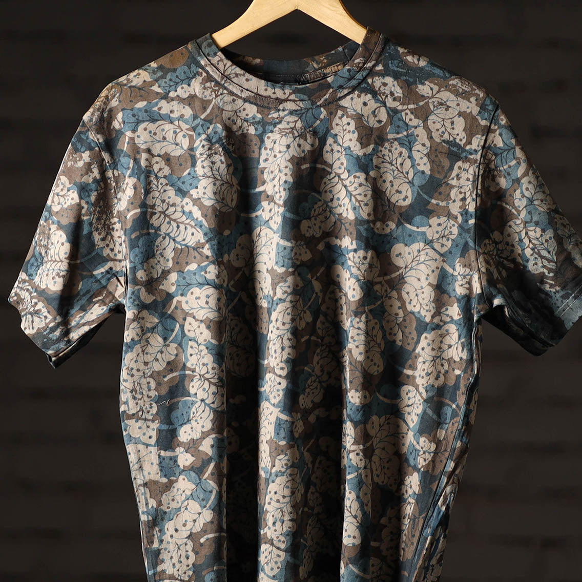 Bindaas Block Art Printed Cotton Unisex Round Neck T-shirt 43