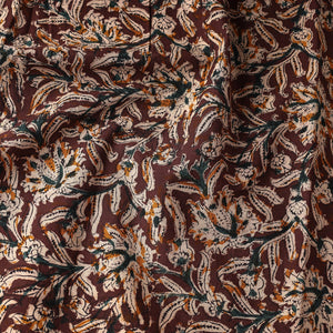 Brown - Kalamkari Block Printing Natural Dyed Cotton Fabric