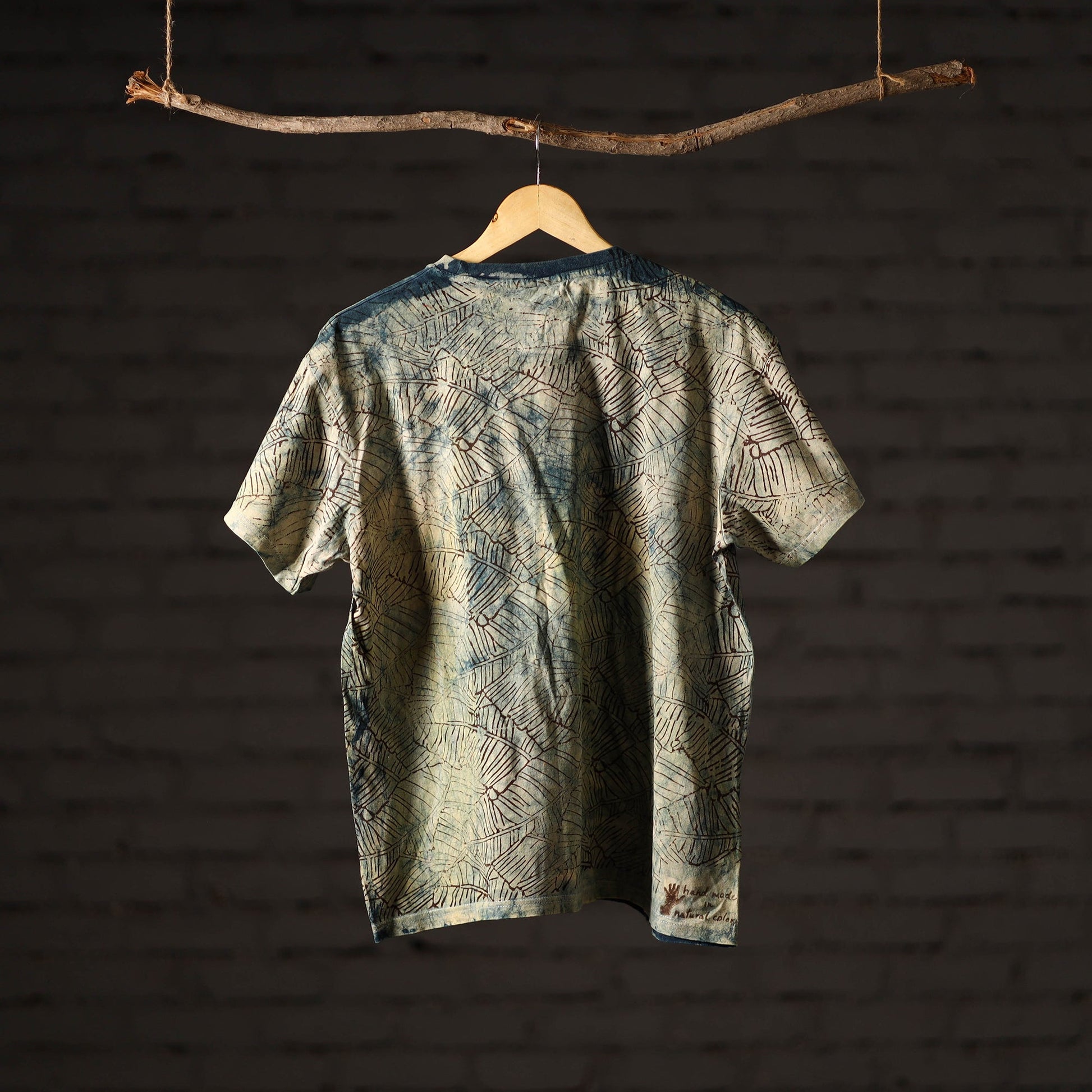 Bindaas Block Art Printed Cotton Unisex Round Neck T-shirt 49