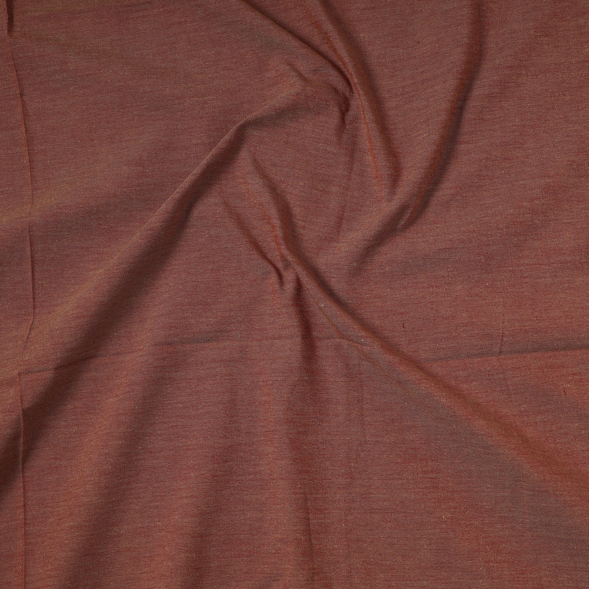 Brown - Jhiri Pure Handloom Cotton Precut Fabric 07