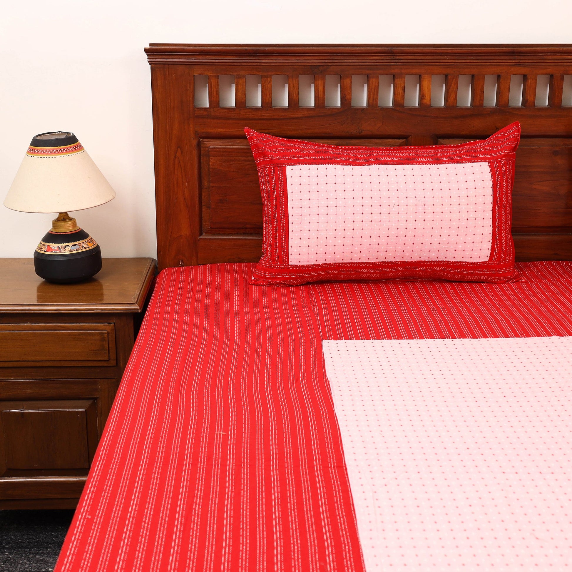 Patchwork Cotton Double Jacquard Bedsheet Set 01