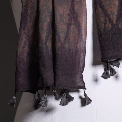 Brown - Ajrakh Hand Block Printed Pure Woolen Stole