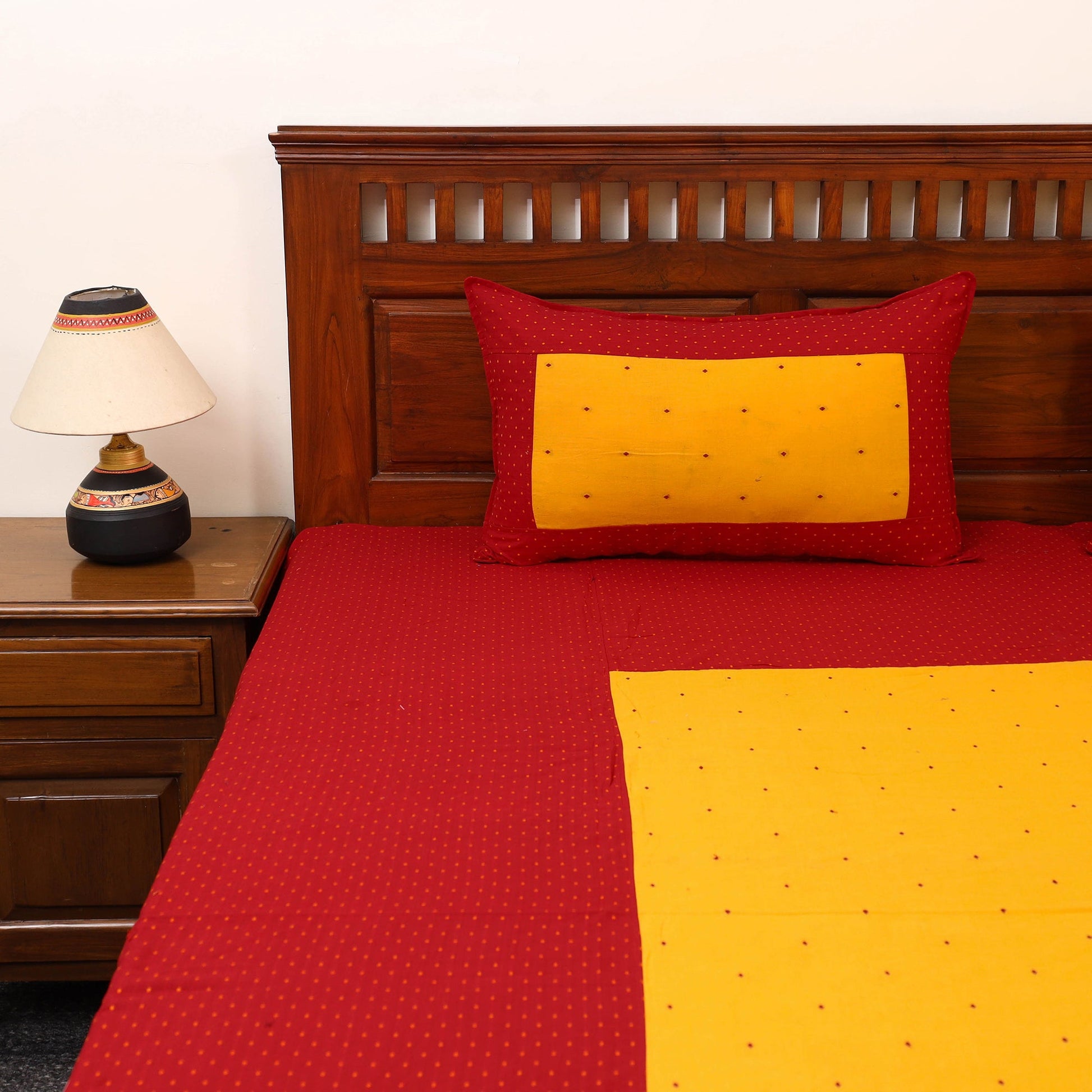 Patchwork Cotton Double Jacquard Bedsheet Set 03