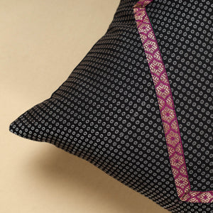 Black - Khun Weave Cotton Cushion Cover (16 x 16 in)