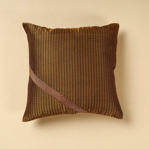 Brown - Khun Weave Cotton Cushion Cover (16 x 16 in)