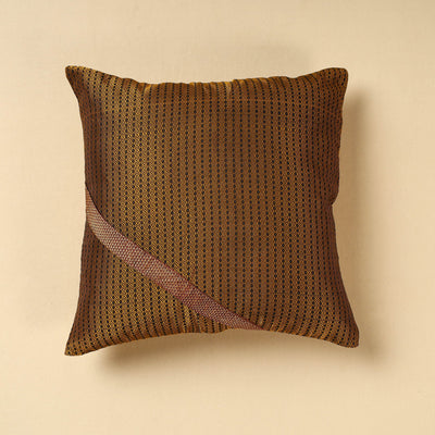 Brown - Khun Weave Cotton Cushion Cover (16 x 16 in)