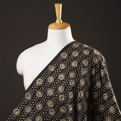 Brown - Pipad Block Printed Cotton Fabric