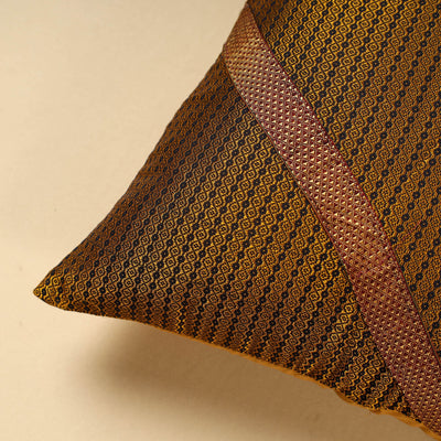 Brown - Khun Weave Cotton Cushion Cover (16 x 16 in)