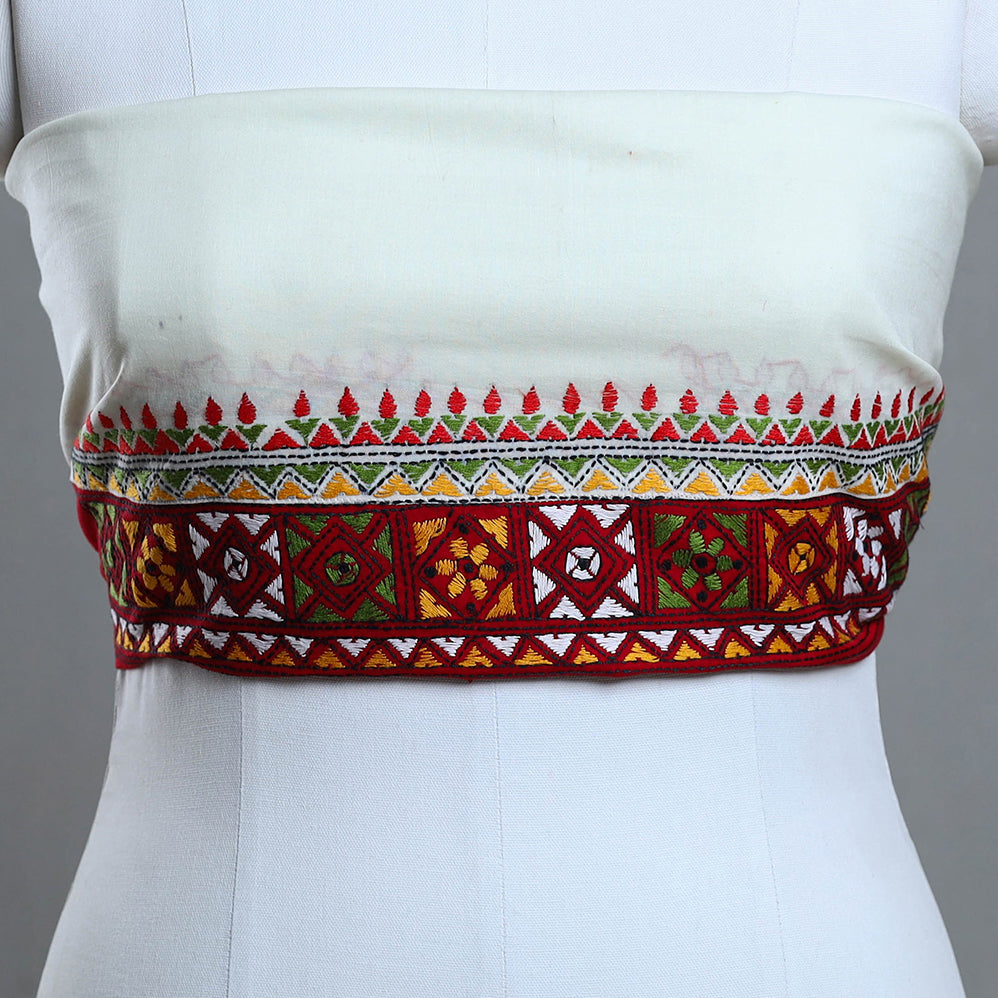 Bengal Kantha Embroidery Cotton Blouse Piece 18