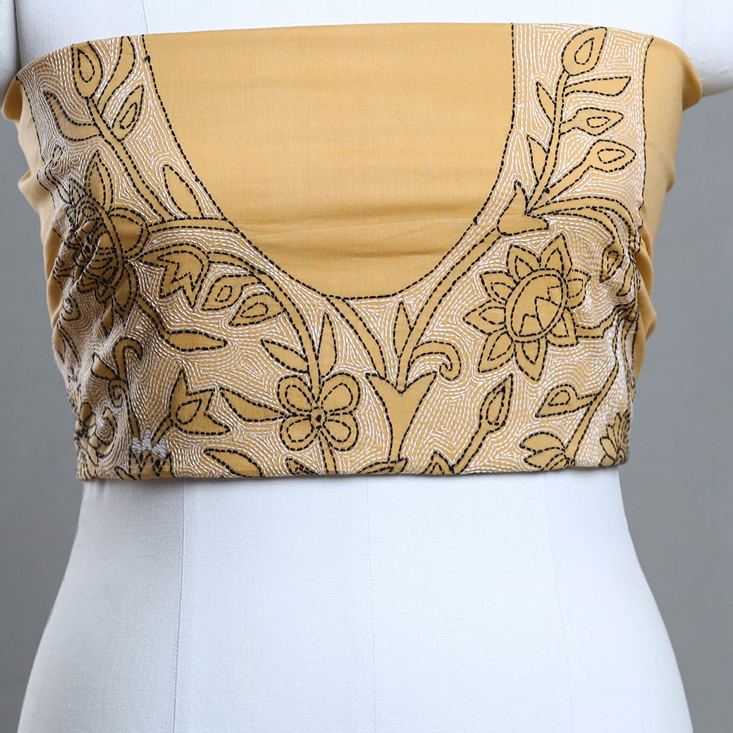 Bengal Kantha Embroidery Cotton Blouse Piece 36
