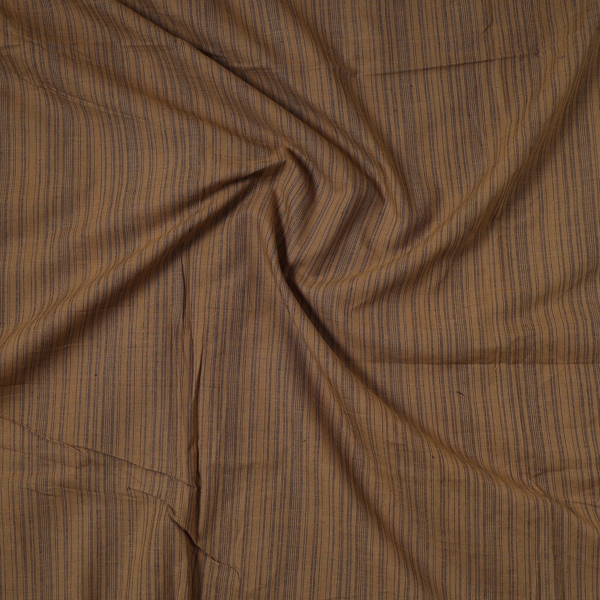 Brown - Jhiri Pure Handloom Cotton Precut Fabric (2 meter) 19