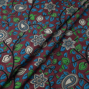 Brown - Cotton Kalamkari Print Fabric 27