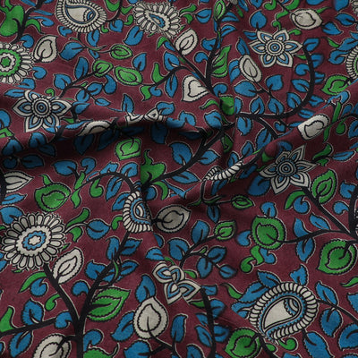 Brown - Cotton Kalamkari Print Fabric 27